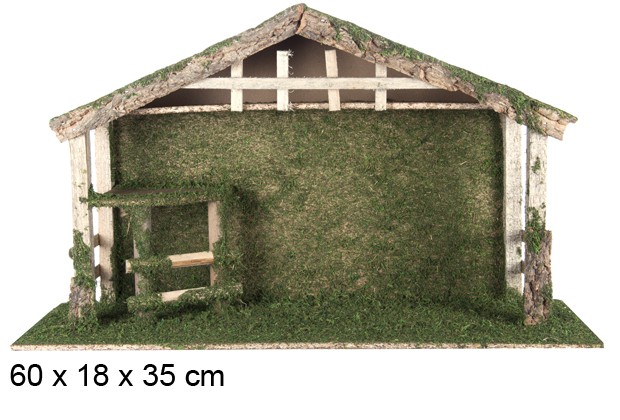 Wooden cabin 60x18x35 cm