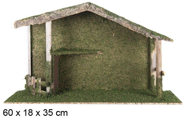 Cabaña madera 60x18 cm