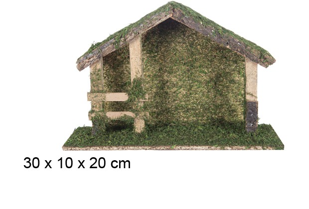 Cabaña madera 30x10x20 cm