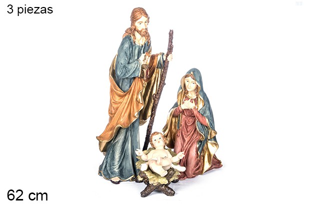Presépio de Natal 3 peças 62 cm