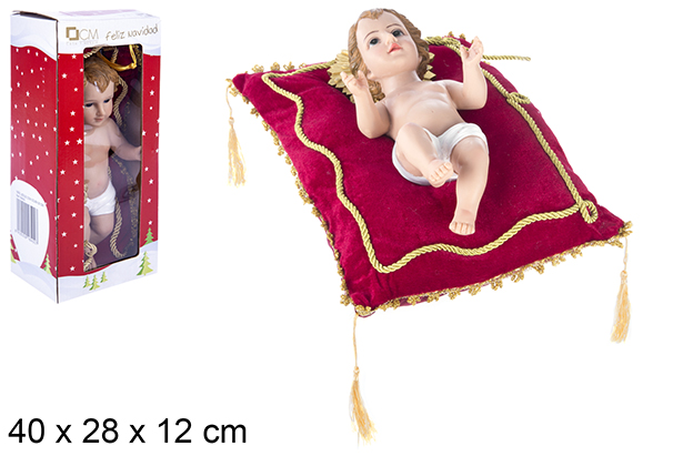 Niño Jesús con cojín 30 cm