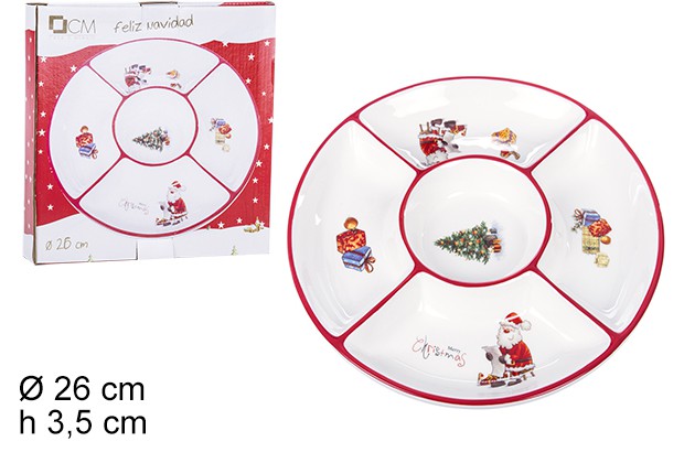 Entremesera cerámica Navidad decorada Papa Noel 26 cm