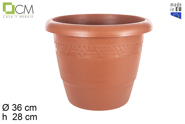 [102937] Plastic pot Elsa terracotta 36 cm
