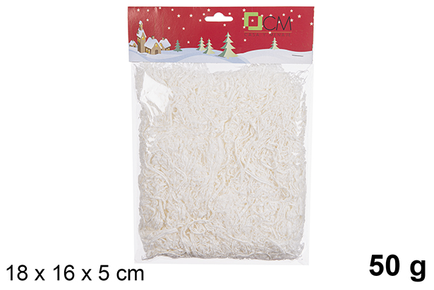 Palha de papel branco 50 gr.