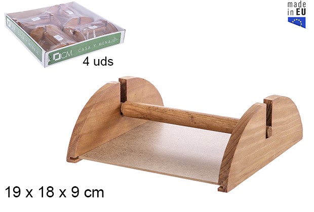 Mahogany wood napkin holder
