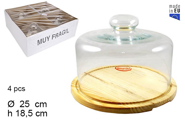 Big glass cheese cover 17 cm