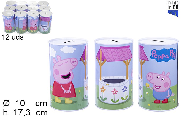 Tirelire en métal Peppa Pig 10x17 cm