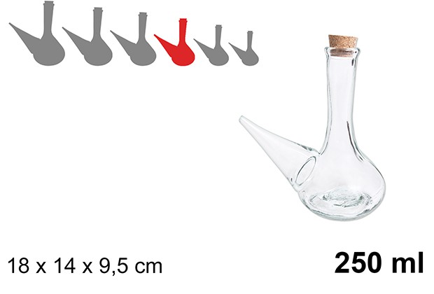 Pichet en verre avec bouchon en liège 250 ml