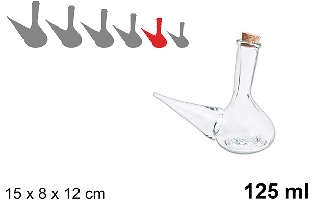 Glass jug with cork stopper 125 ml