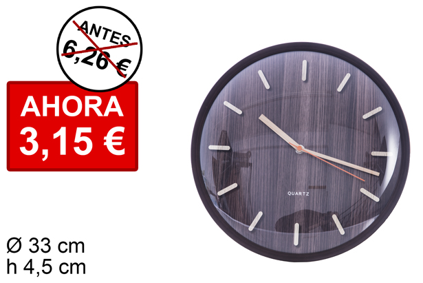 Horloge murale ronde 33 cm