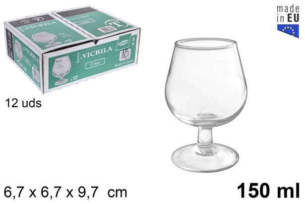 Copa cristal coñac 150 ml