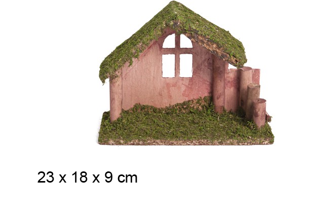 Cabaña madera 23x18x9cm