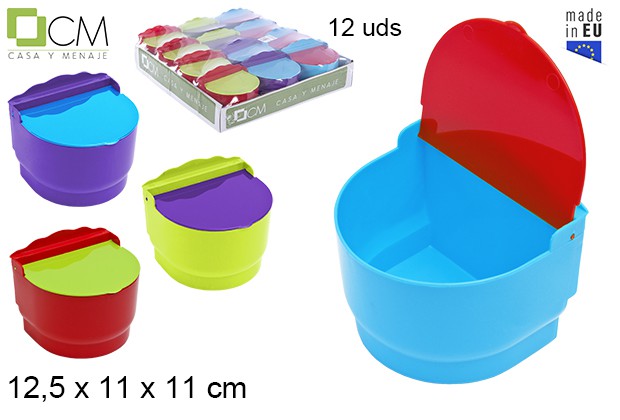 Salière en plastique couleurs opaques assorties