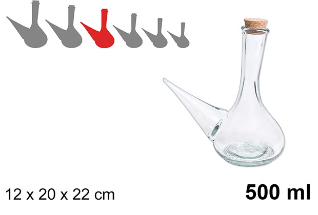 Pichet en verre avec bouchon en liège 500 ml