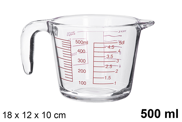[105851] Copo medidor de vidro para micro-ondas 500 ml