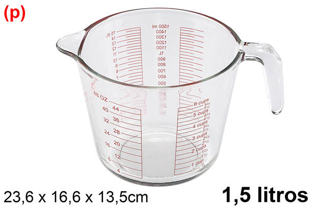 [105853] Pichet doseur en verre pour micro-ondes 1,5 l.