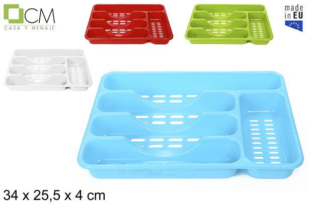 [103043] Sépare les couverts en plastique de couleurs assorties