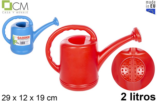 Annaffiatoio in plastica colori assortiti rosso/blu 2 l.
