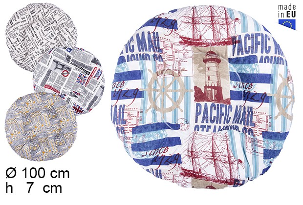 Round pet cushion decorated 100 cm
