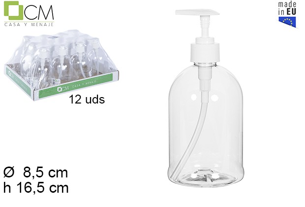 Flacone a campana con dosatore di gel 500 ml