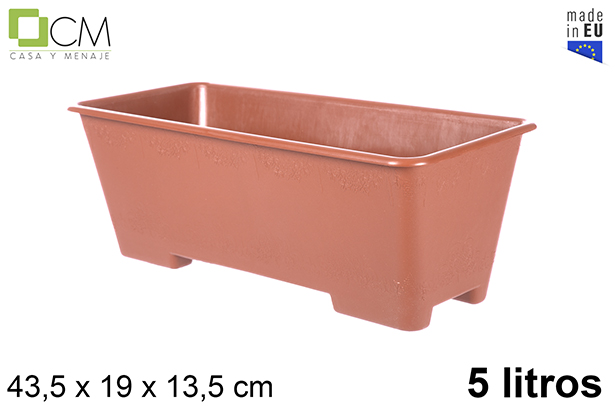 [102902] Terracotta plastic planter 5 l.