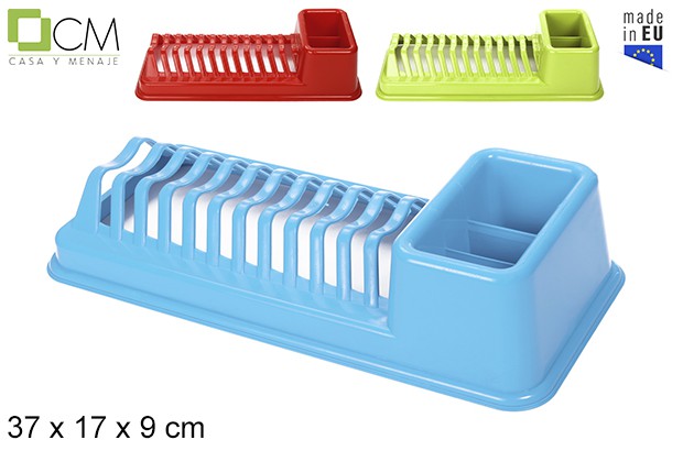 [103044] Plastic drainer 12 plates assorted colors