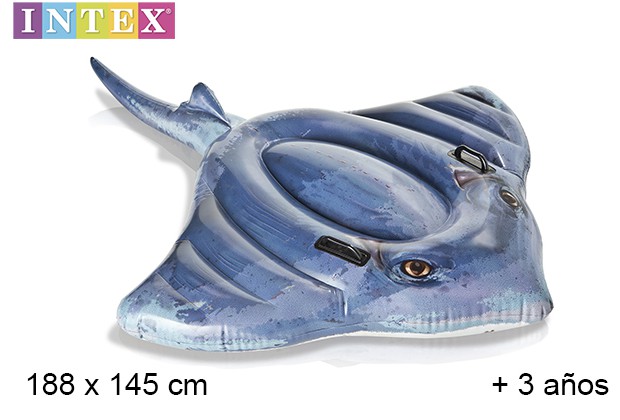 Colchoneta hinchable pez mantarraya 188x145 cm