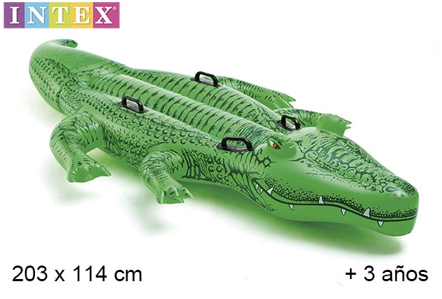 Giant green inflatable crocodile 203x114 cm