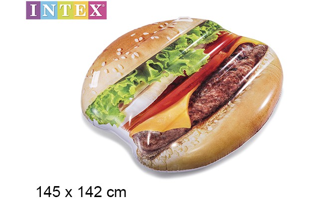 Colchoneta hinchable hamburguesa 145x142 cm