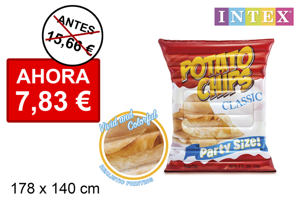 Tappetino gonfiabile patatine fritte 178x140 cm