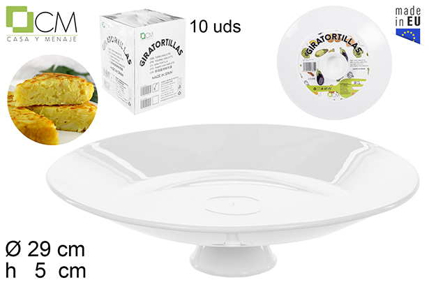 Virador de tortilla branco 29 cm