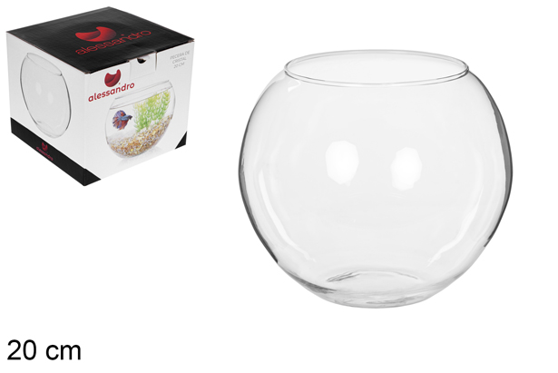Glass ball flower vase 20 cm