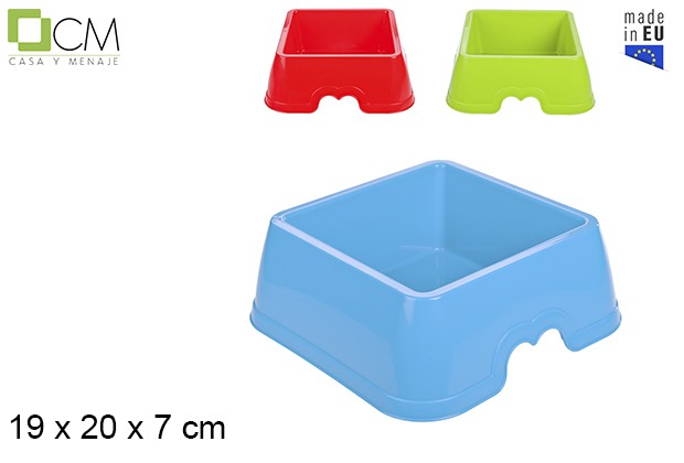 [103065] Mangiatoia per cani quadrata colori assortiti