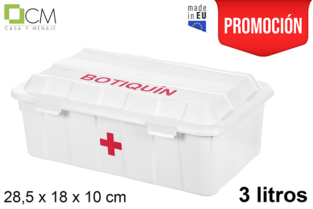 Cofre plástico botiquín 3 litros
