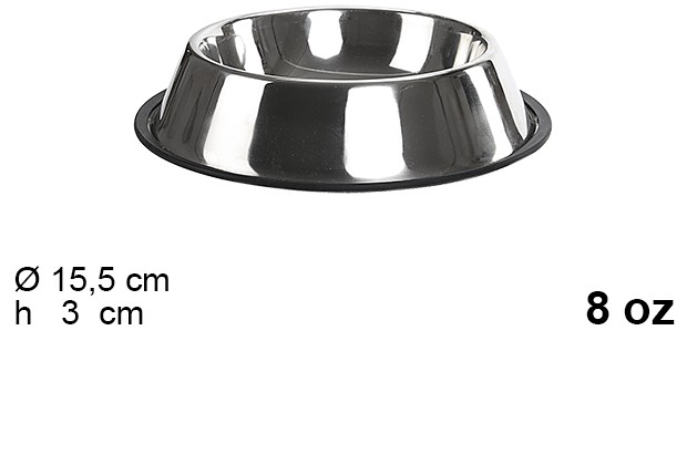 Steel dog feeder 8 ounces