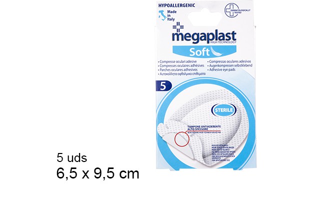 Pack 5 adhesive eye patches 6,5x9,5 cm