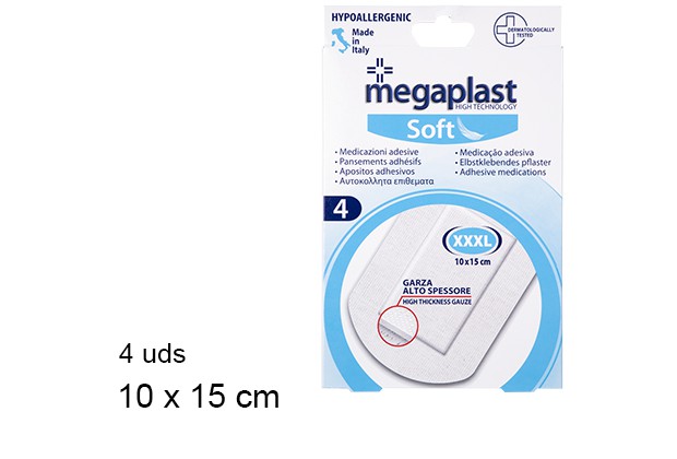 Pack 4 parches adhesivos 10x15 cm