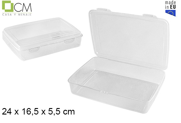 Boîte à lunch rectangulaire transparent
