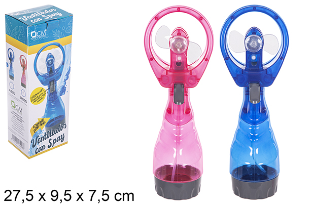 Ventilador manual con pulverizador