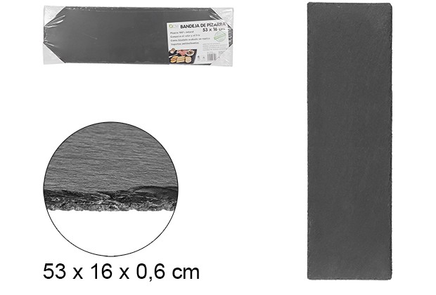 Plateau rectangulaire en ardoise 53x16 cm