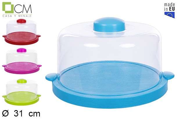 Plastic cheese bowl with handles assorted colors 31 cm