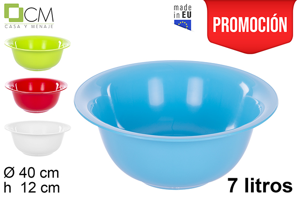 Jofaina de plástico colores surtidos 40cm