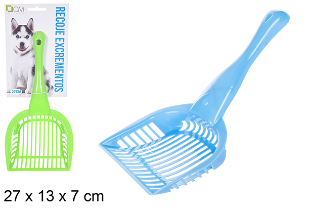 [100222] Recogedor excrementos plástico surtido 27 cm
