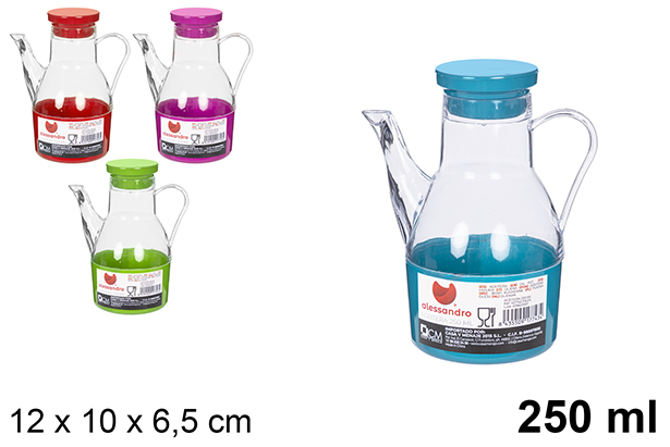 [107743] Plastic oil cruet assorted colors 250 ml