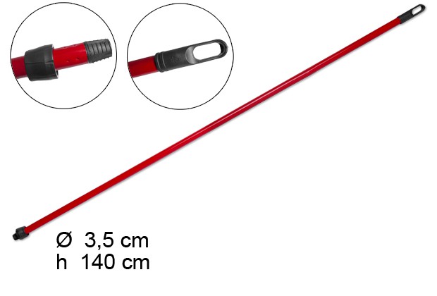 [107870] Red stick with adapter 140 cm