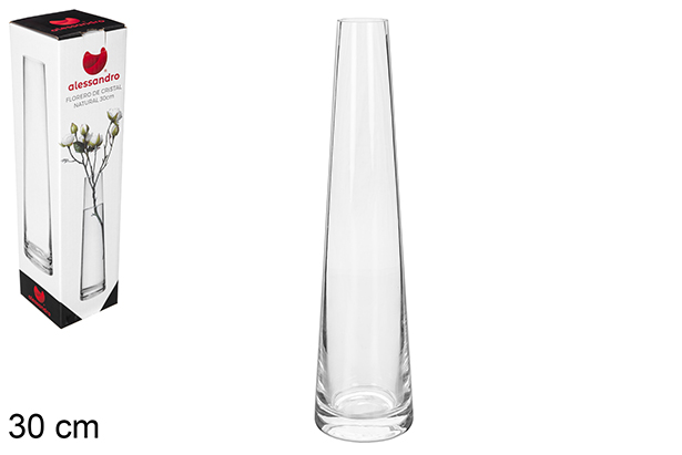 [107679] Vase en verre naturel 30 cm