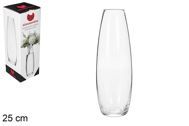 Florero cristal natural 25 cm