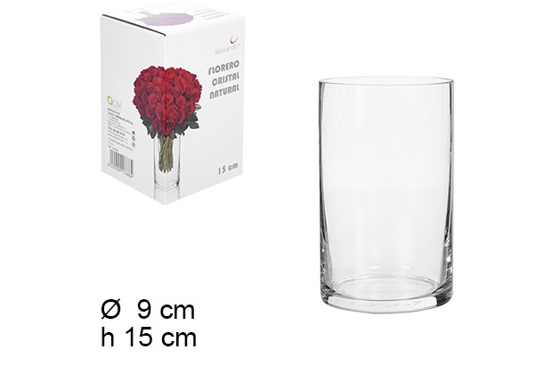 Vaso di vetro natural 15 cm
