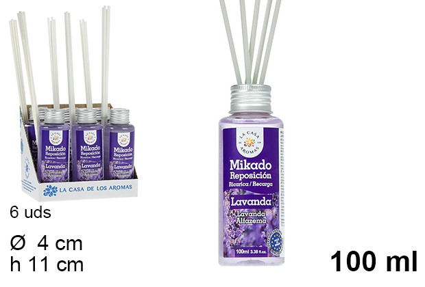 Mikado lavande en présentoir 100 ml