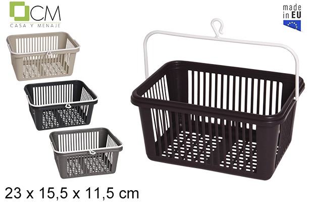 Cesta de plástico para prendedores de roupa cores sortidas